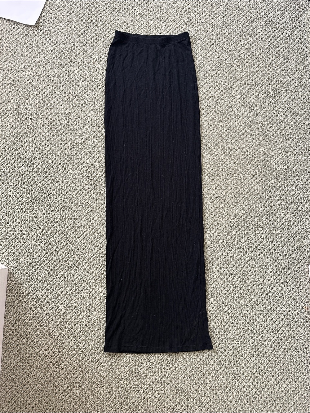 Skims black soft lounge bodycon maxi skirt XXS